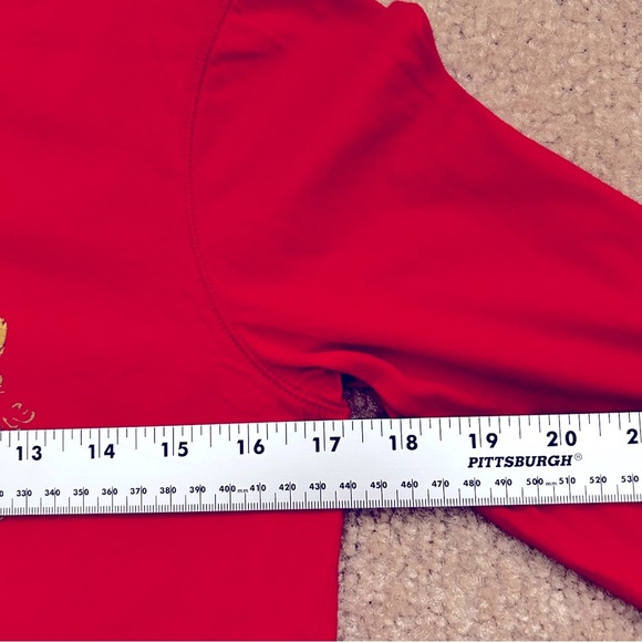 Ralph Lauren Jeans Co Red Long Sleeve Graphic Tee - Picture 6 of 7